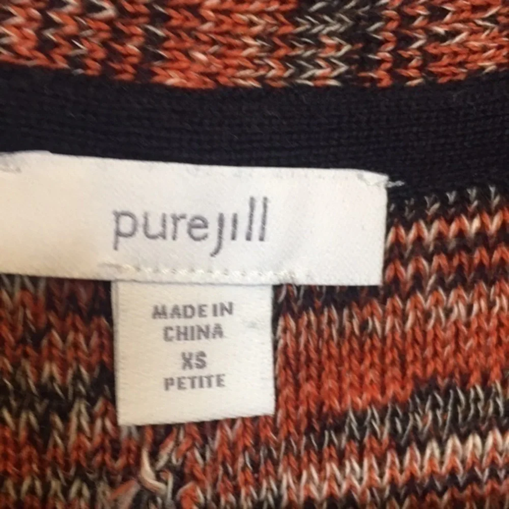 Pure Jill v neck oversized multicolored kn…